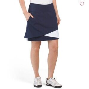 Kinona Skort Womens Wrap It Up Navy Blue White Golf Pickle Ball Tennis Skirt XXS